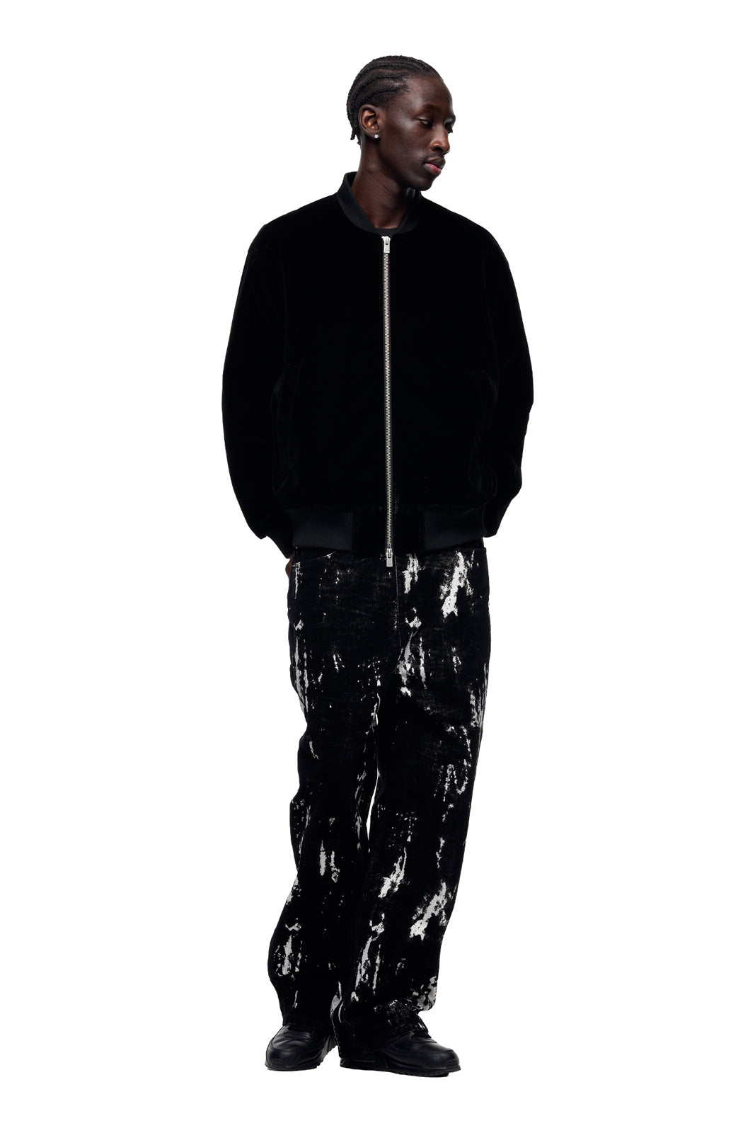 VELVET BOMBER BLACK