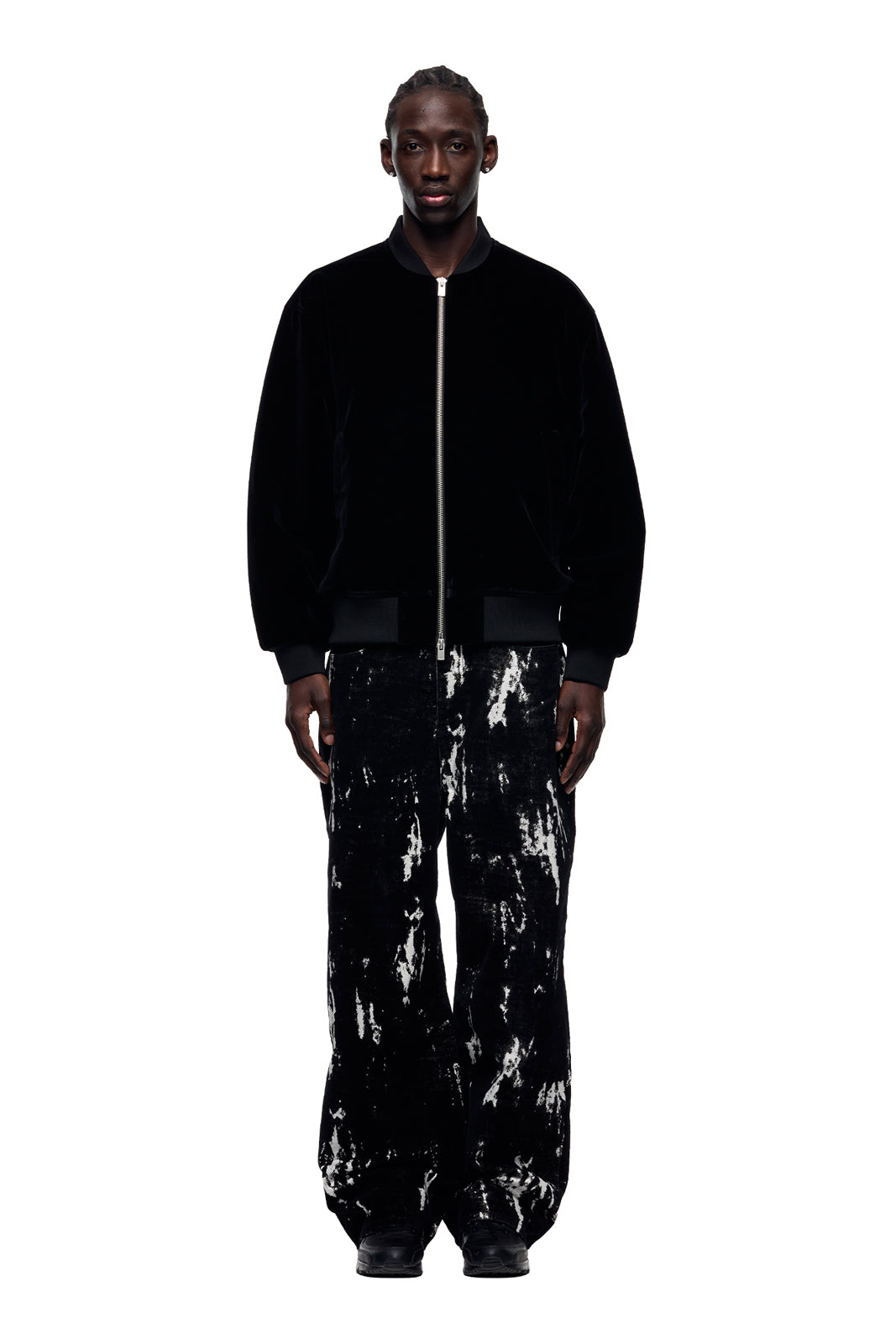 VELVET BOMBER BLACK