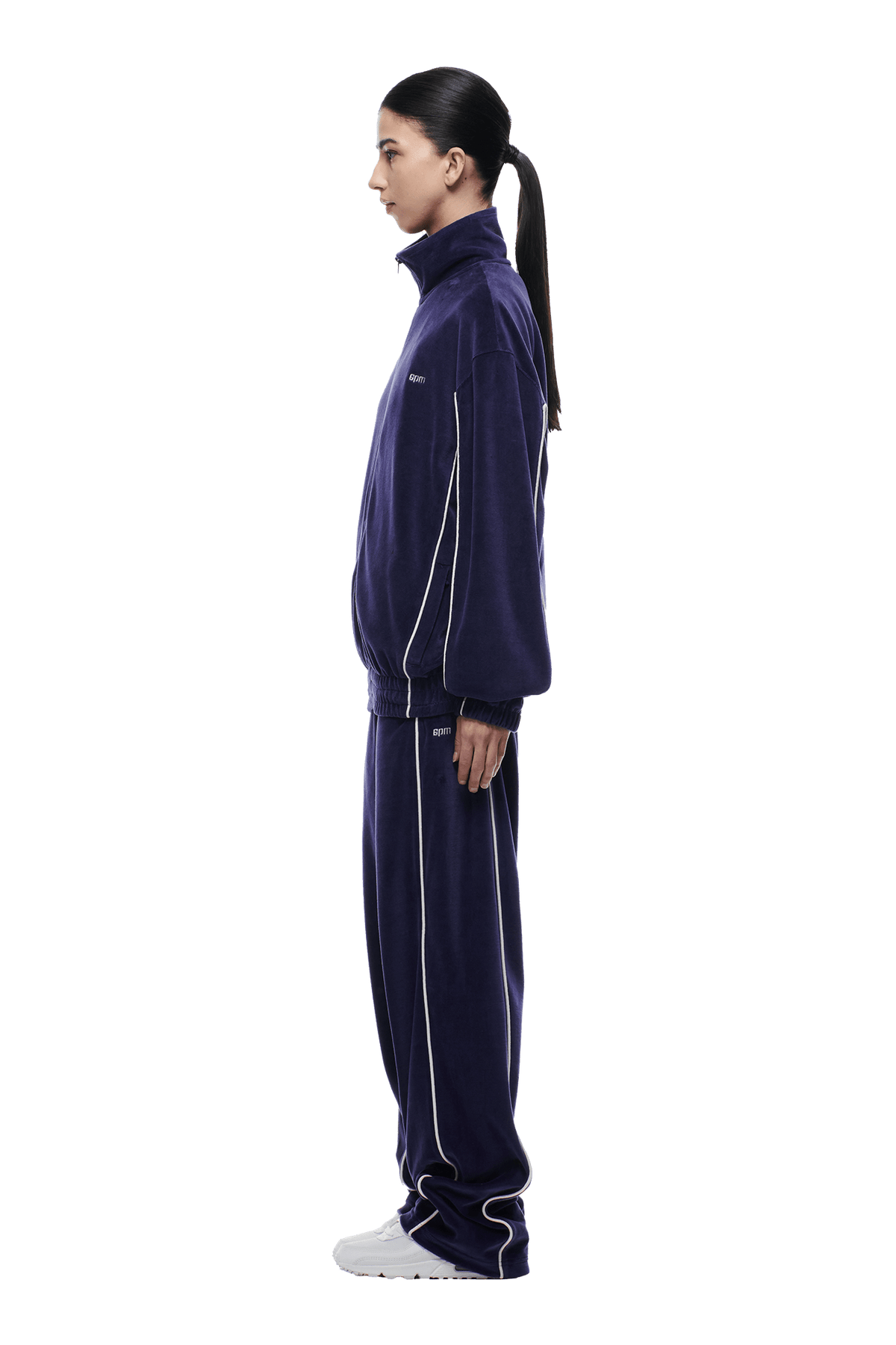 VELOURS TRACK JACKET ORBIT BLUE