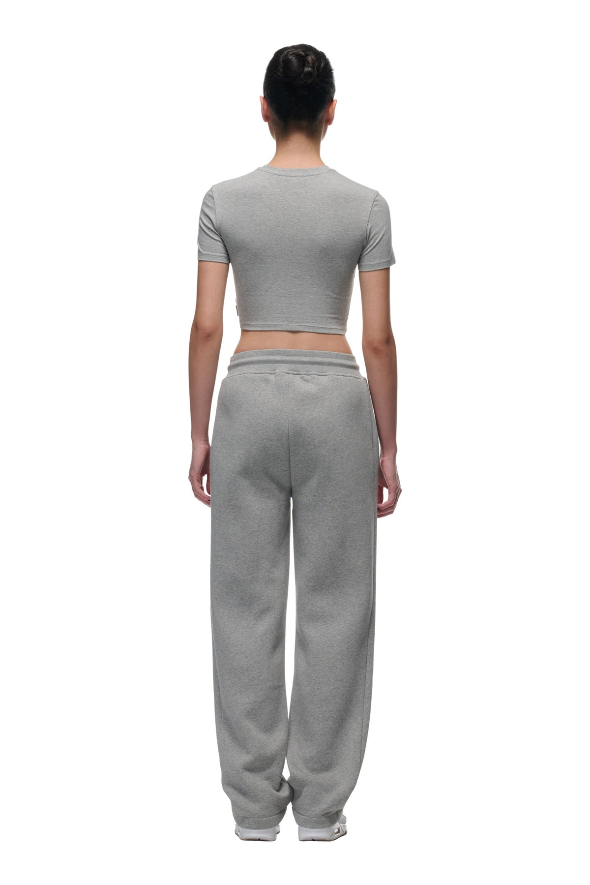 WMNS CROPPED T-SHIRT GREY MELANGE
