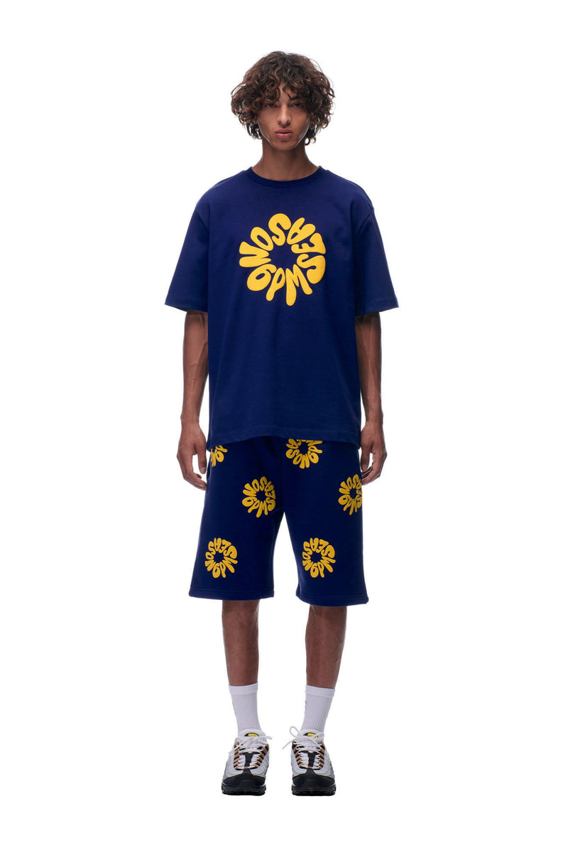 T-SHIRT FLOWER NAVY