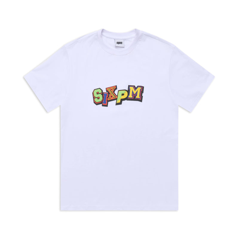 MULTI FONT TEE WHITE